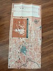 Vtg Jerusalem Map Fold Out Israel Govt Tourist City Plan Guide 1960s