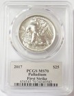 2017 Palladium Cleveland Signed  25 Eagle 1oz Pcgs Ms 70 First Strike