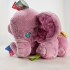 Taggies Pink Elephant Plush Rattle Baby Stuffed Animal Lovey Toy  1 