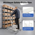 400kg 4 Step Rolling Stair Industrial   Warehouse Stair Ladder Floor Standing