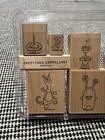Stampin  Up  Wood-mounted Rubber Stamp Lot Halloween Aliens   Space