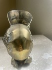 Vintage Large Solid Brass Nautilus Shell Art Deco Heavy Vase planter 7  H