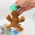 Wubbanub Pacifier Plush Lot Of 3 Elephant Cow Moose Baby Soother Lovey