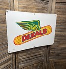 Vintage Dekalb Seed Corn Plastic Advertising Sign 16    X 24    Single Sided Sign