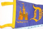 Vintage Pennant Flag Disneyland Walt Disney Banner 60s Castle Blue 24  Inch  483