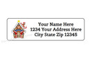 30 Christmas Gingerbread House Personalized Return Address Label 1 In X 2 625 In