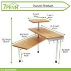 7penn Kitchen Counter Organizer Plant Shelf - Tiered Display Stand With Hooks