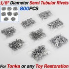 1 8  Semi Tubular Rivets 800pcs Super Assortment Toy Parts For Tonka Restoration