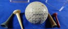 Antique Vintage  Mesh Golf Ball Fair Way  4 Vintage Golf Tees In Display Box