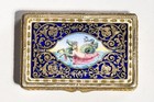 Neoclassical Antique Continental 800 Silver Gold Gilt Enamel Snuff Box 