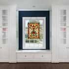 River Of Goods Stained Glass Panel 24  X 18  Symbols N  Shapes Multi-colored