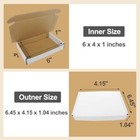 6x4x1    Shipping Boxes Small Flat Box White Cardboard Boxes Corrugated 