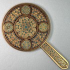 Pasabahce Turkish Ottoman Hand Mirror Handcrafted Limited Edition 24k Gold Gilt