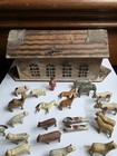 Rare Antique Erzgebirge German Folk Art Noah s Ark Putz Miniature Animals 
