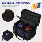 Sturdum Rolling Bowling Ball Bag With Wheels  Shoe Compartment  Pull Handle