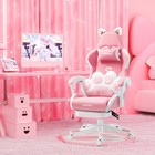 Ergonomic Gaming Chair Home Office Racing Chair Footrest Lumbar Support Recline