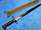 Original Us Ww2 Navy Mark 1 Training Bayonet  And Canvas Scabbard
