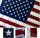 10x15 Ft Deluxe Us American Flag Large Jumbo Sewn Nylon Embroidered Stars Usa