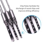 Square Hole Drill Bits Mortise Chisel Set Wood Auger Saw Mortising Bit