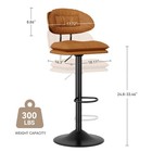Set Of 2 Bar Stools Swivel Adjustable Bar Chair Modern Pu Leather Pub Bar Chairs