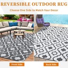 Waterproof Outdoor Rugs Plastic Straw Patio Reversible Floor Carpet Camping Rv