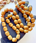 Big Antique Pressed Baltic Amber 89g  Islamic Prayer Rosary 33 Beads Tasbih