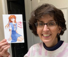 Asuka Langley Sohryu School Fuku Evangelion Postcard Signed By Va Tiffany Grant