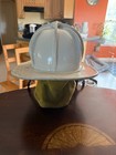 Nsa   medium   Ragtop Fire Helmet Vintage White With Chinstrap