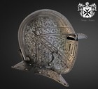 16th     17th Century Italian Viscontea Burgonet Close Helmet