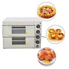 Used  Double Decker Electric Pizza Oven Commercial Roast Chicken Bread Making