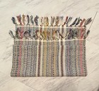 Vintage Handmade Throw Rag Rug Woven Farmhouse Rustic Multicolor Loomed Cottage