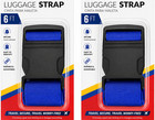2 Pack Adjustable Luggage Strap Suitcase Belt Travel Bag Secure Buckle 6ft