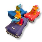Vintage 1990 Mcdonalds Muppet Babies Holiday Cars Toy Lot Kermit Fozzie Gonzo
