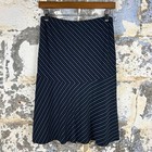 Vintage Y2k Ps Perception Diagonal Stripe Midi Skirt Stretch Usa Medium