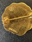 Antique Lorraine Manufacturing Co 10 Year Service Pin Solid 10k Gold Enamel