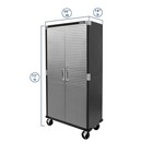 Seville Classics Ultrahd 2-door Rolling Storage Cabinet 36  Wx18  Dx72  H Black
