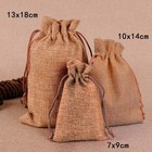 Fits For Jute Favour Linen Pouch Bags Drawstring Us Home Wedding Hessian Burlap