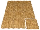 12-pack Wood Grain Foam Tiles - Diy Installation - Interlocking Floor Yoga Mat