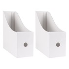 Limitliho Magazine Holde  Vertical Book Bins For Classroom And 2 Pack White