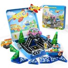 40pcs Magnetic Building Tiles Set     Portable Stem Travel Toys For Toddlers  City