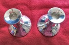 Vintage Pair  National Sterling Silver Weighted Candlestick Holders  3 75  H