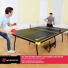 Official Size Indoor Tennis Ping Pong Table 2 Paddles Balls Foldable   Casters