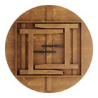 Lancaster Table   Seating Vineyard 5  Round Barrel Brown Wood Folding Table