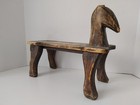 Vintage Folk Art Wood Horse Children s Stepping Stool 14  X 12  X 5 25 