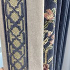Modern Luxury Pastoral Chenille Jacquard Blue Cloth Valance Curtain Drape C1940