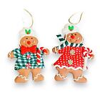 Gingerbread Man   Woman Candy Decorated Ornaments