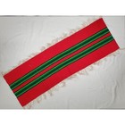 Mcm Southwestern Wool Table Runner Woven Red   Green Mat Home Decor