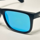 Black Frame Ray-ban Justin Classic Rb4165 622 55 Blue Polarized Lens Sunglasses