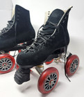 Vintage Riedell Custom Roller Skates Black Suede Womens Size 6 38 67 135 D By