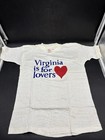 Vintage Retro 1970s Virginia Is For Lovers Dead Stock T Shirt Hanco Kids 14-16